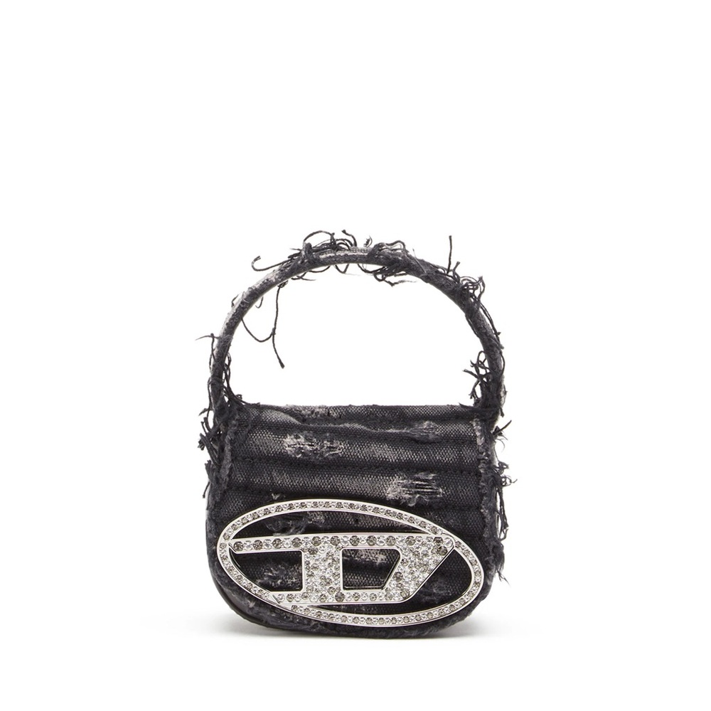 Diesel 1DR-Iconic shoulder bag in canvas and leather